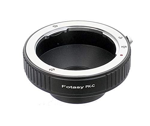 Fotasy PK Lens to C Mount Adapter, K Mount Lens to 16mm Cine Mount Adapter, Compatible with Pentax PK Lens Cine Movie C Mount CCTV Camera/C-Mount Microscope Cameras Pentax PK to C Mount