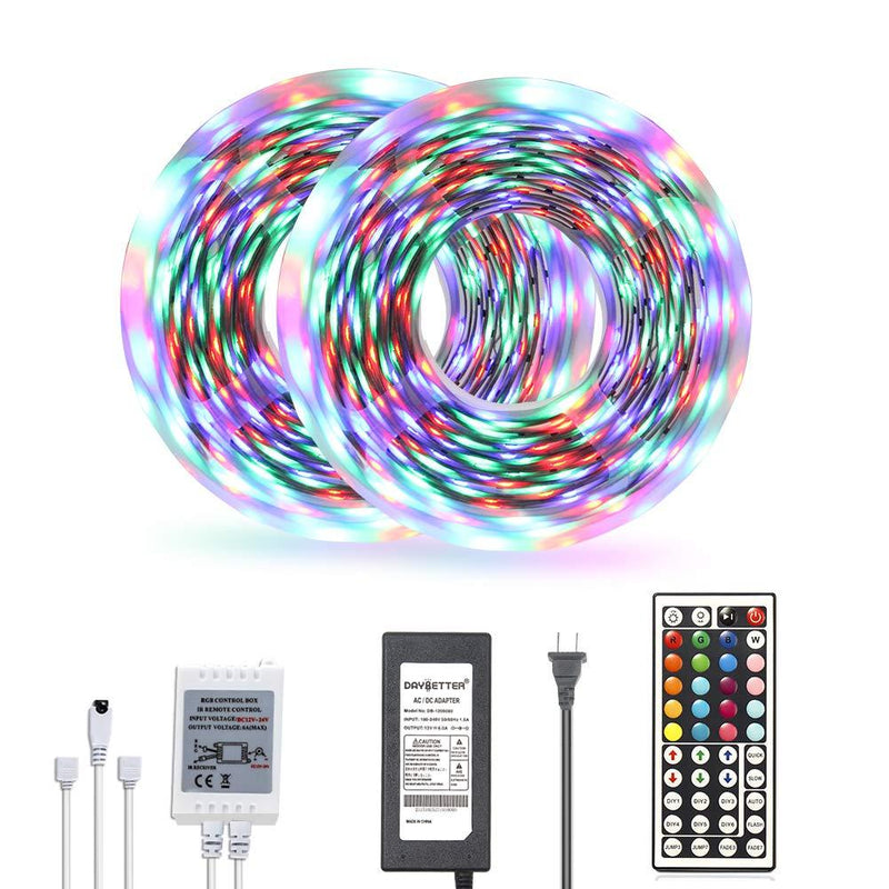 [AUSTRALIA] - Daybetter Led Strip Lights 32.8ft Color Changing 3528 Led Light Strip Kit for Room Rope Light No White Color 