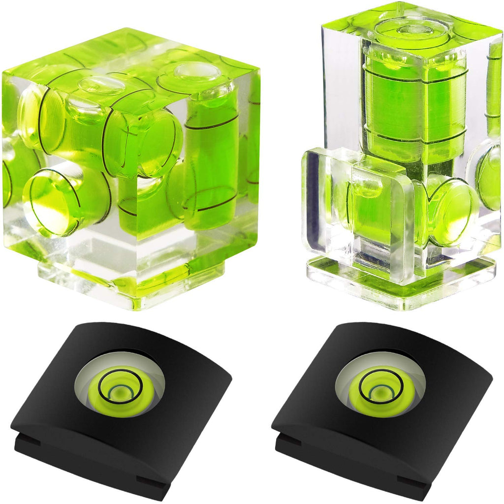 Anwenk Hot Shoe Level Camera Bubble Level Hot Shoe Spirit Level Hot Shoe Cover (Includes 3 Axis Bubble Level, 2 Axis Bubble Level and 1 Axis Hot Shoe Cover) Combo Pack Hot Shoe Level 1+2 +3 Axis