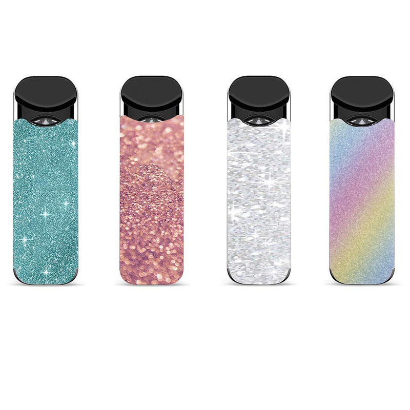 4PCS-Glitter Skin Wrap for S-mok- Nor-d Sticker, Shock-Proof & Scratch-Proof Sleeve Shield Cover Case Cap Decal for Office Relax, Travel and Daily Life (Rose Gold/Silver Gold/Blue Gold/Color Gold)