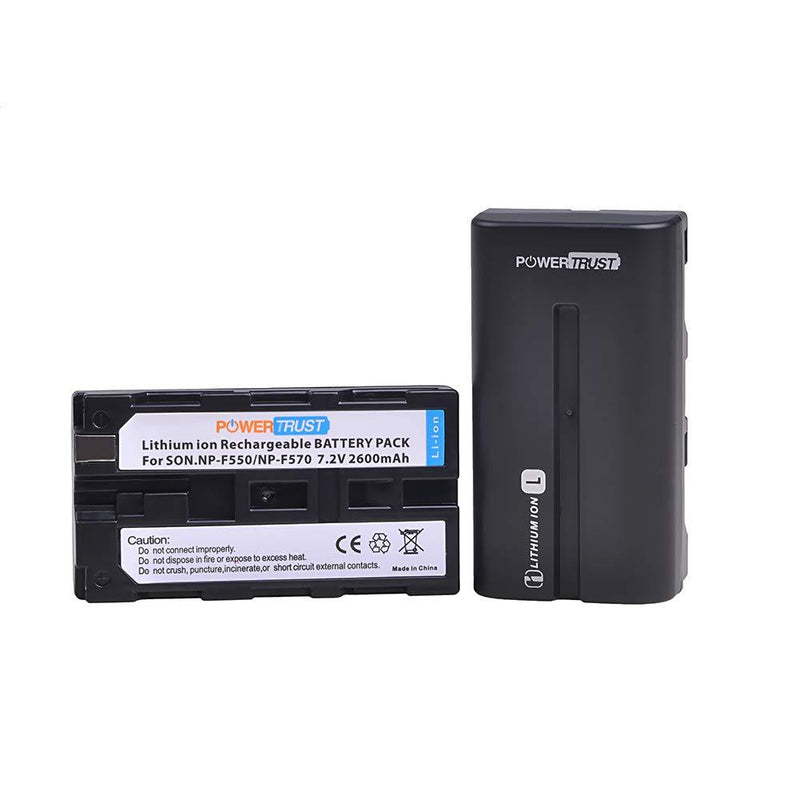 [AUSTRALIA] - PowerTrust 2-Pack NP-F550 NP-F570 Battery for Sony NPF550 NP-F330 NP-F530 NPF570 NP-F730 NP-F750 NP-F960 NP-F970 CCD-RV100 CCD-RV200 CCD-SC5 CCD-SC6 CCD-SC55 CCD-SC65 CCD-TRV66 CCD-TRV67 Batteries 