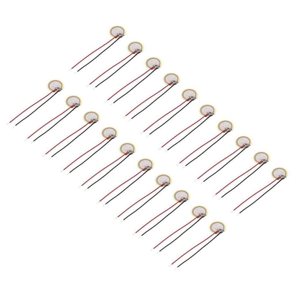 uxcell 20 Pcs Piezo Discs 10mm Acoustic Pickup Transducer Element Trigger Buzzer CBG Guitar