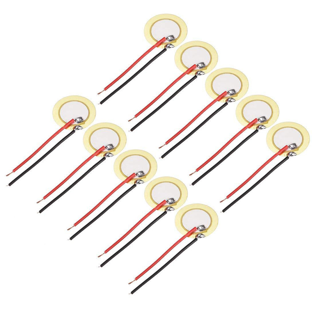 uxcell 10 Pcs Piezo Discs 15mm Acoustic Pickup Transducer Microphone Trigger Element Drum Guitar