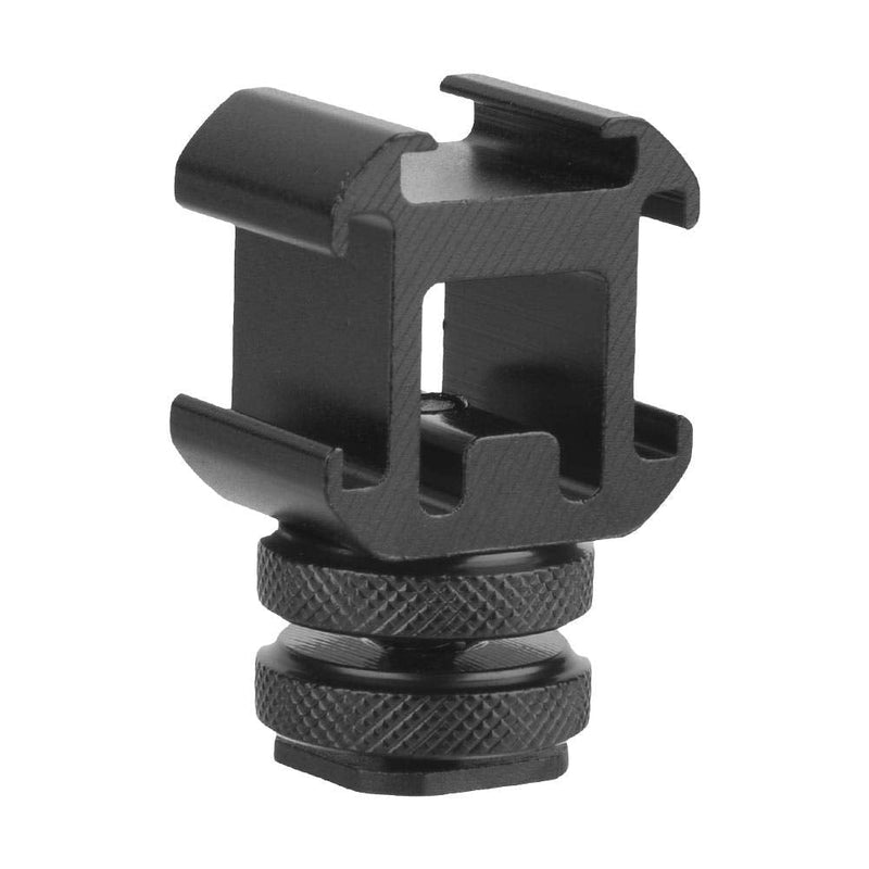Vbestlife Camera Hot Shoe Holder, Triple Hot Shoe Base Mount Adapter Extend Holder for Microphone Monitor LED Video Light