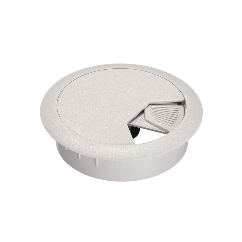 uxcell Cable Hole Cover, 2" Plastic Desk Grommet for Wire Organizer, 10 Pcs (Gray)
