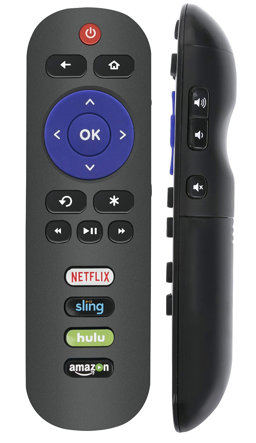 RC280 RC282 Standard IR Replacement Remote Control fit for TCL Roku Smart TV with TV Power/Volume and 4 Shortcuts App Keys