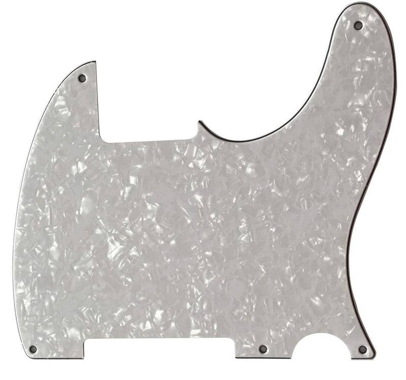 Custom For Esquire Vintage Telecaster 5 Hole Electric Guitar Pickguard (4 Ply White Pearl) 4 Ply White Pearl