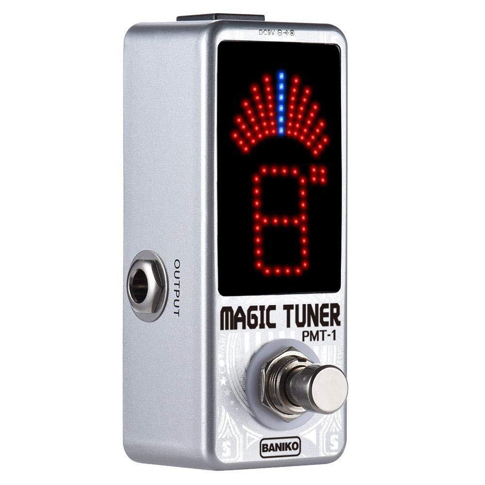 [AUSTRALIA] - BANIKO Tuner Pedal, without Battery, connected with Guitar Effect Pedal in series, wide range tuning, Tuning range A0(12Hz) ~ C8(4186Hz), LED Light indicator 