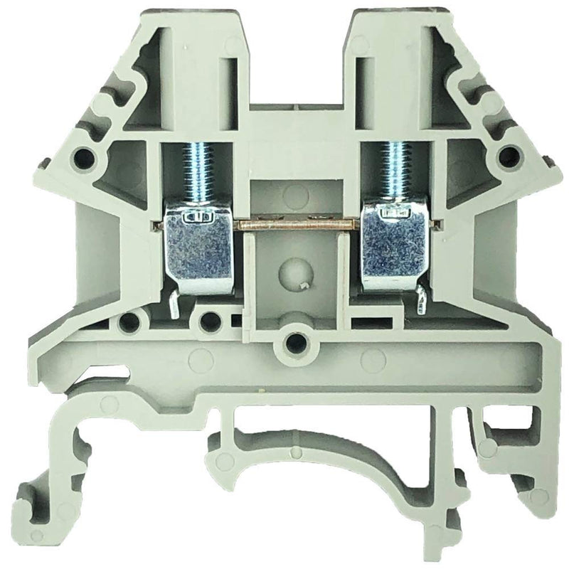 [AUSTRALIA] - Dinkle Gray DK2.5N-S13109 DIN Rail Terminal Block Screw Type UL 600V 20A 12-22AWG, Pack of 100 Grey 