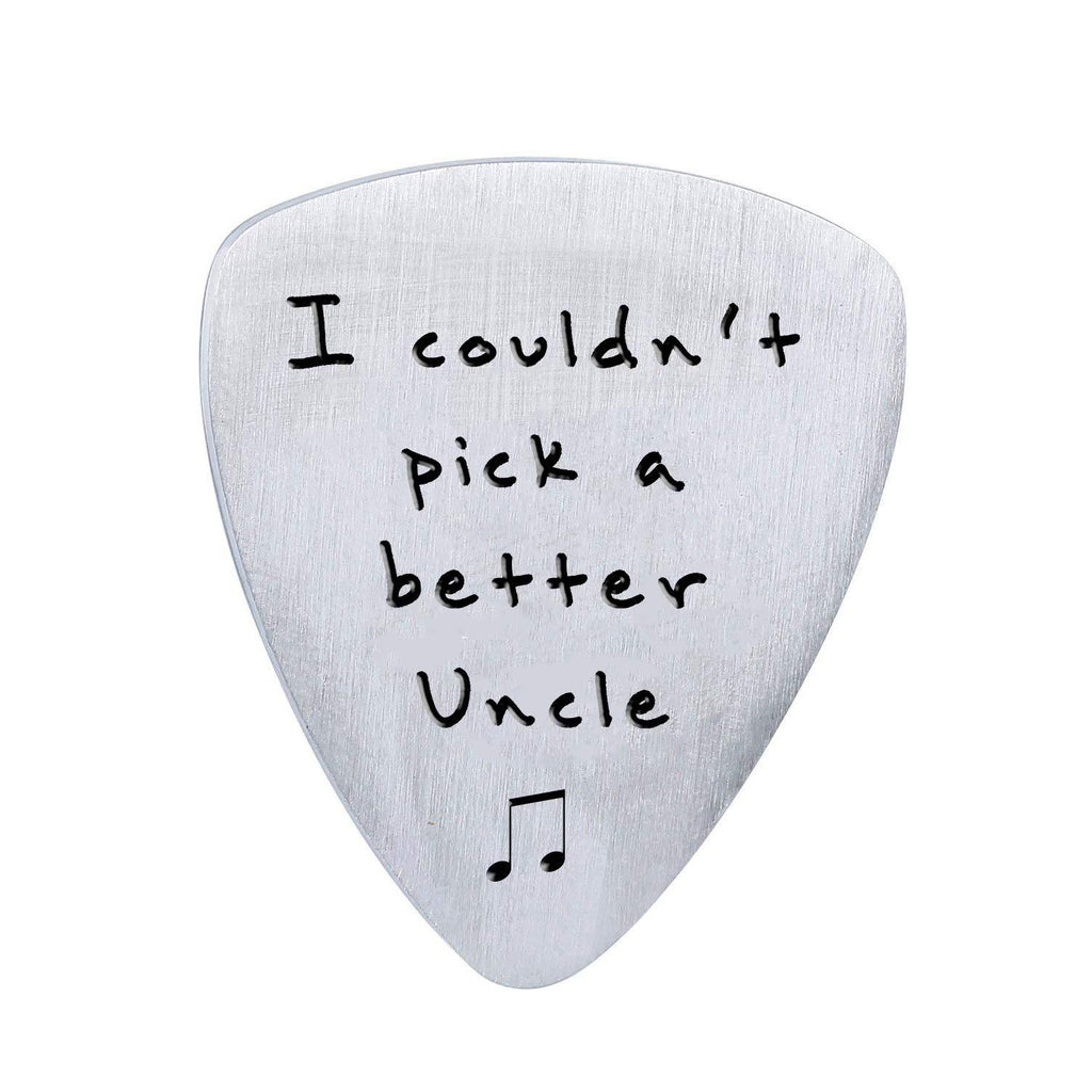 Father's Day Birthday Gift for Uncle, I Couldn't Pick A Better Uncle Musical Guitar Pick Jewelry Gift from Nieces Nephews