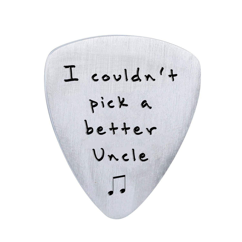 Father's Day Birthday Gift for Uncle, I Couldn't Pick A Better Uncle Musical Guitar Pick Jewelry Gift from Nieces Nephews