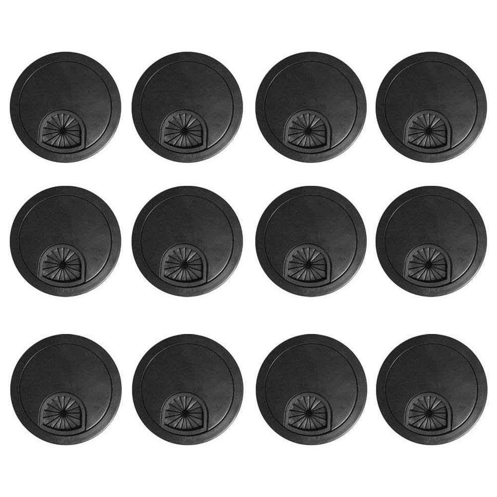 Eyech 12pc 2 Inch Desk Grommet Wire Cable Hole Cover for Home and Office Wire Organizers