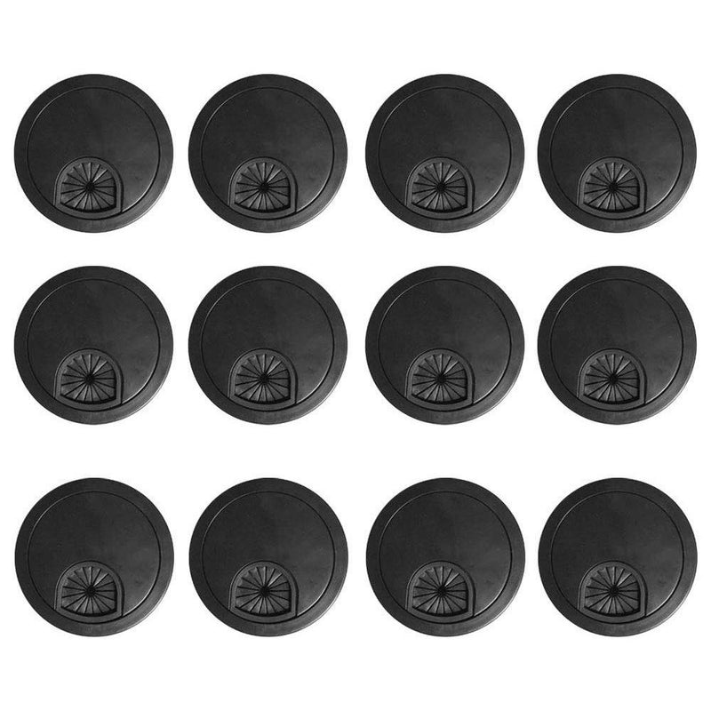 Eyech 12pc 2 Inch Desk Grommet Wire Cable Hole Cover for Home and Office Wire Organizers