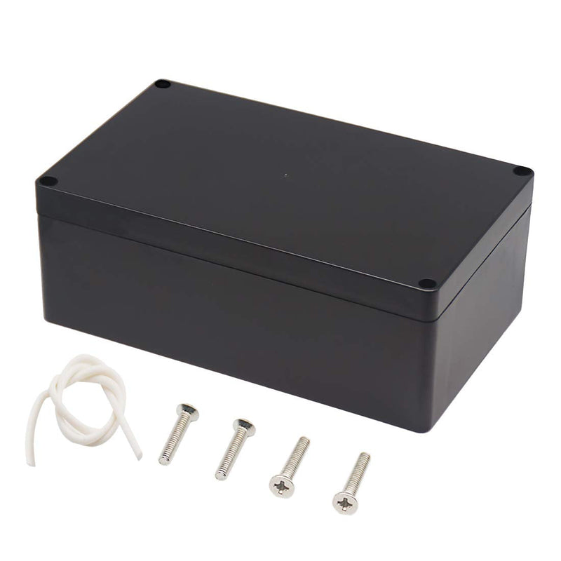 Zulkit Waterproof Plastic Project Box ABS IP65 Electrical Junction Box Enclosure Black 7.87 x 4.72 x 2.95 inch (200 x 120 x 75mm) 7.87" x 4.72" x 2.95"(Pack of 1)