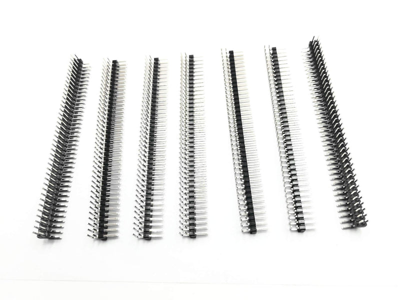 LUOYIMAO 40Pin 2.54mm Dual Row Right Angle PCB Male Pin Header Strip 20PCS +Plastic Box(W2-40pin)