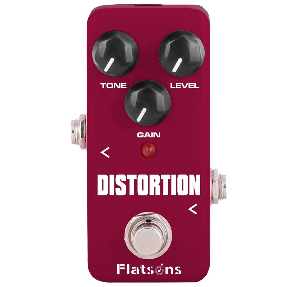 [AUSTRALIA] - Flatsons Guitar Effect Pedal Mini Effect Processor Fully Analog Circuit Universal for Guitar and Bass (Distortion) Red 