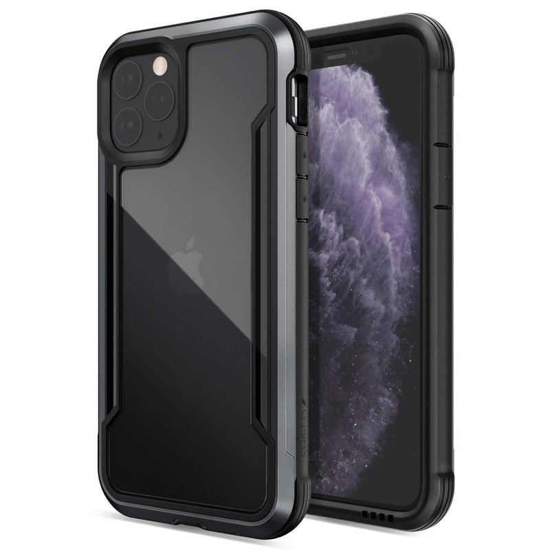 Raptic Shield, Compatible with Apple iPhone 11 Pro Max (Formerly X-Doria Shield) - Military Grade Drop Tested, Anodized Aluminum, TPU, and Polycarbonate Protective Case, iPhone 11 Pro Max, Black