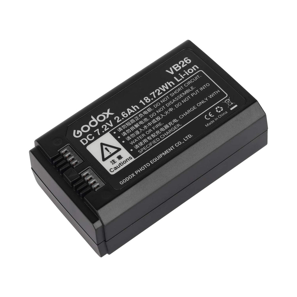 Fomito Godox VB26 DC 7.2V 2600mAh Lithium Battery Power Pack for Godox V1-C/N/S/O/F Flash