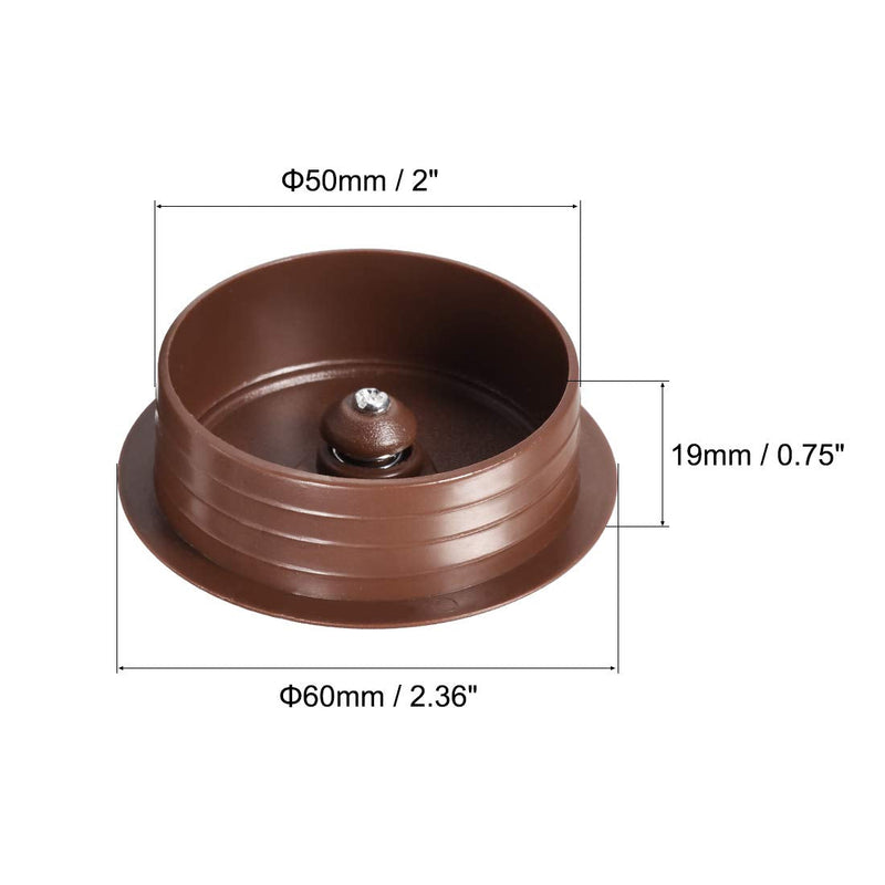 [AUSTRALIA] - uxcell Cable Hole Cover, 2 inches Plastic Desk Grommet for Wire Organizer, 10 Pcs Brown 