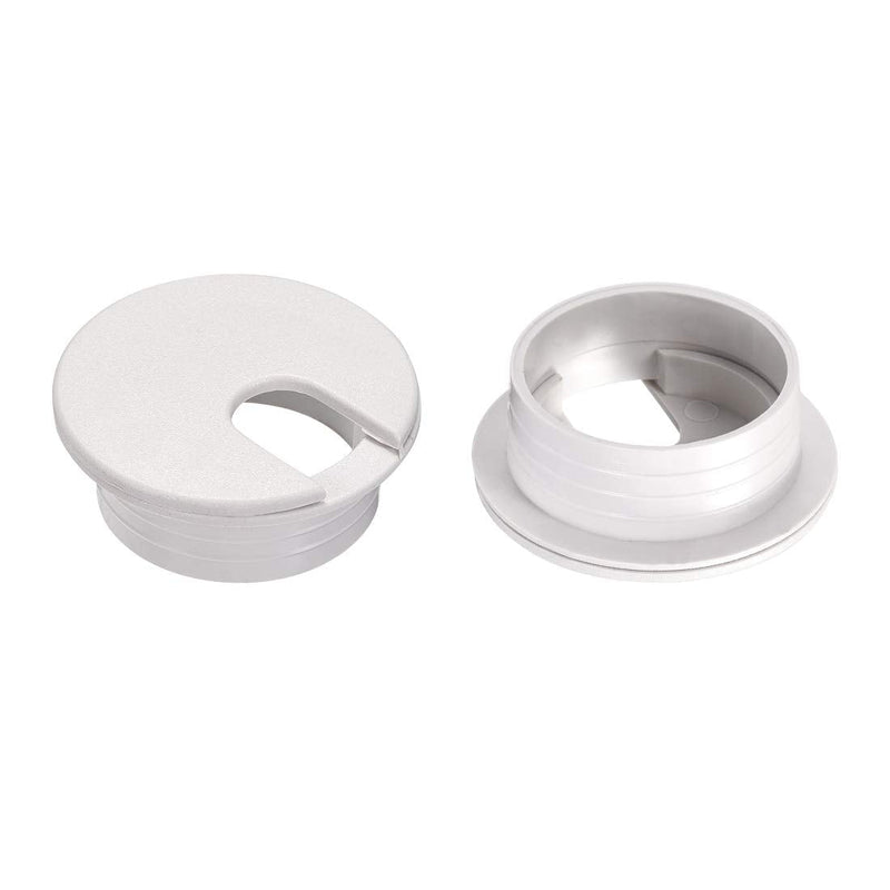 uxcell Cable Hole Cover, 1-3/8" Plastic Desk Grommet for Wire Organizer, 30 Pcs (White) 1-3/8 Inch White
