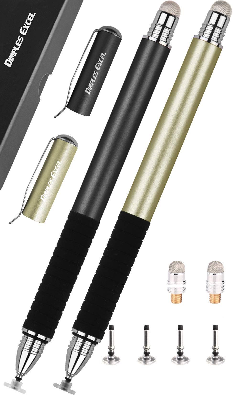 Stylus Pens for Touch Screens Stylus for iPad Stylus Pen for Tablet (Jet Black+Luxury Gold) Jet Black+Luxury Gold