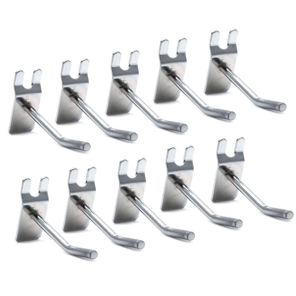 Sscon 10pcs 1.96"/5cm Stainless Steel Slatwall Hooks Trough Plate Hook for Supermarket Shelf Retail Display
