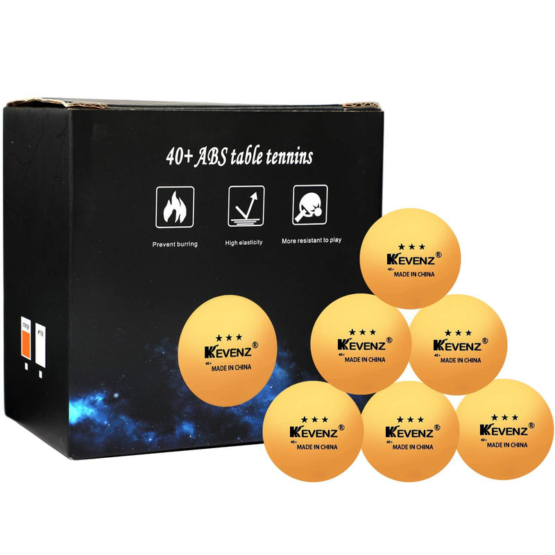 KEVENZ 60-Pack 3 Star Ping Pong Balls,Advanced Table Tennis Ball,Bulk Outdoor Ping Pong Balls (Orange, White) Orange, 18-Pack