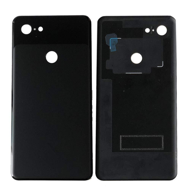 Glass Battery Back Cover Rear Door Housing Case for Google Pixel 3 XL 3XL G013D G013C Black (no Lens) no lens