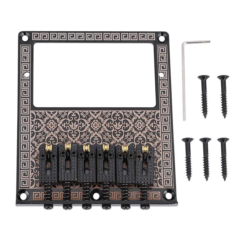 [AUSTRALIA] - Guitar Bridge, Durable Saddle Guitar Bridge Humbucker Pickup Slot for TL Telecaster Electric Guitars.(Black Kaleidoscope) Black Kaleidoscope 
