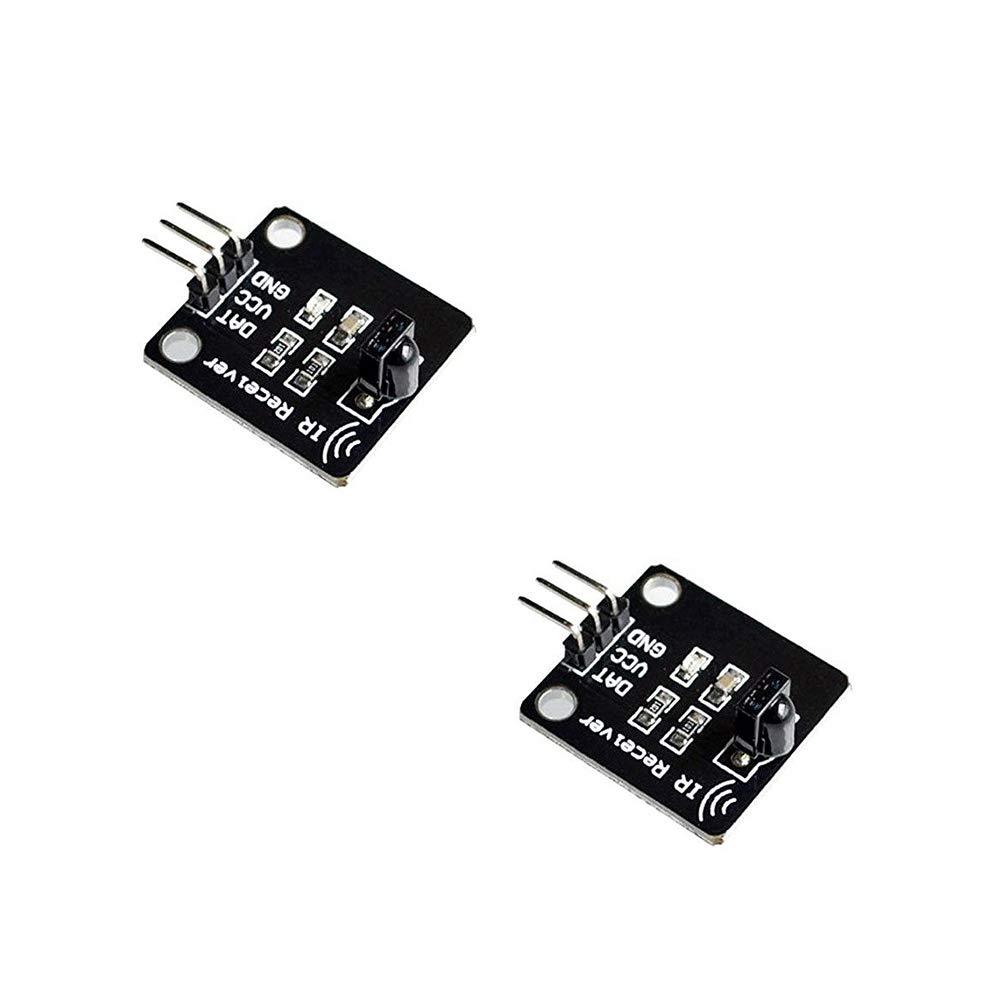 KOOBOOK 2Pcs Digital 38KHz Infrared IR Receiver Sensor Module for Arduino Compatible