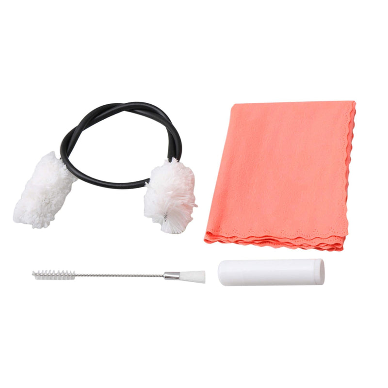 lovermusic Cloth & Plastic Flute Clarinet Cleaning & Care Kit Cork Grease Key Brush Polishing Cloth Coil Swab