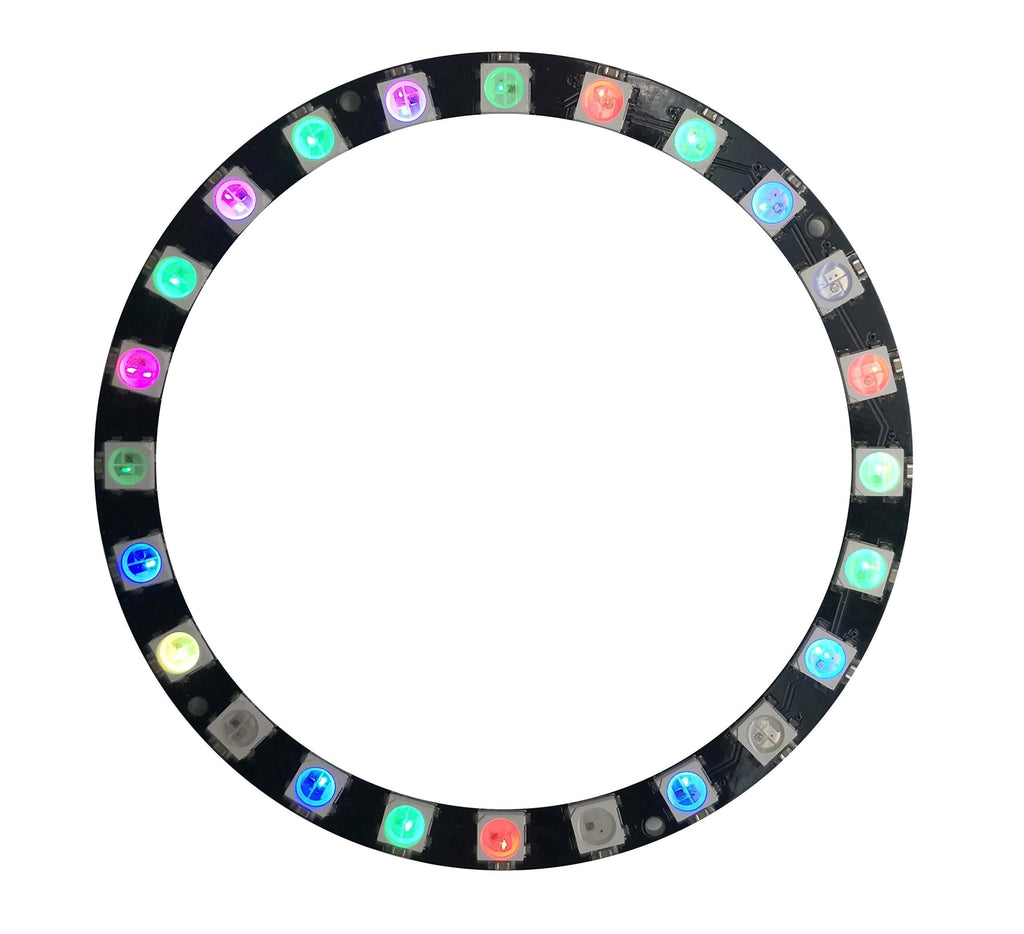 [AUSTRALIA] - EIKS RGB LED Pixel Ring, 24Pcs RGB 5050-Leds, Built-in IC WS2812B Adressable, Full Color RGB LED 