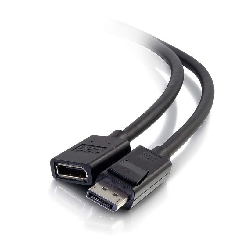 C2G Short Extension Cable, Display Port Cable, Male to Female, Black, 6 Feet (1.82 Meters), Cables to Go 54451