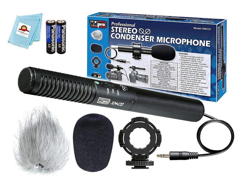 External Professional Condenser Stereo Video Microphone Set for Canon XA11, XA15, XA20, XA25, Camcorder