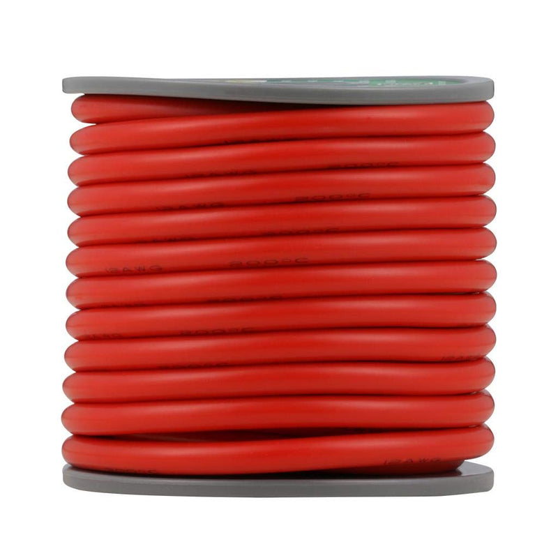 BINNEKER 12 Gauge Silicone Wire Spool Red 25 feet Ultra Flexible High Temp 200 deg C 600V 12 AWG Silicone Rubber Wire 680 Strands of Tinned Copper Wire Stranded Wire for Model Low Impedance silicone wire 25ft silicone wire red