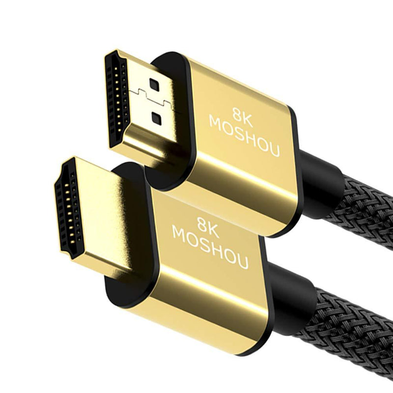 SIKAI MOSHOU Ultra High Speed HDMI 2.1 Cable 8K 60Hz, 4K 120Hz, 3D Ultra HDR 48Gbps HiFi eARC Dolby Atmos HDCP2.2 HDMI Cable Compatible with Samsung QLED 8K Q900 TV, TCL Roku TV, VIZIO TV (1.5 Feet) 1.5 Feet