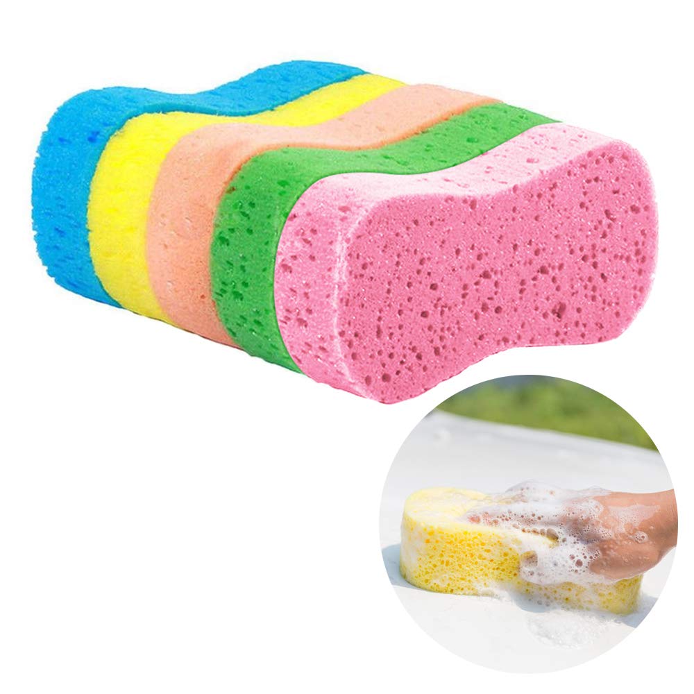 5pcs Car Wash Sponges Multi-Functional Large Cleaning Sponges