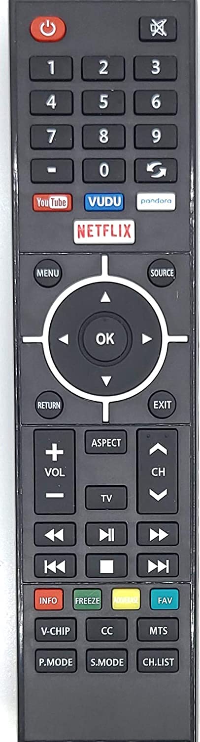 Replacement Remote for SANYO LCD, LED, Smart TV.