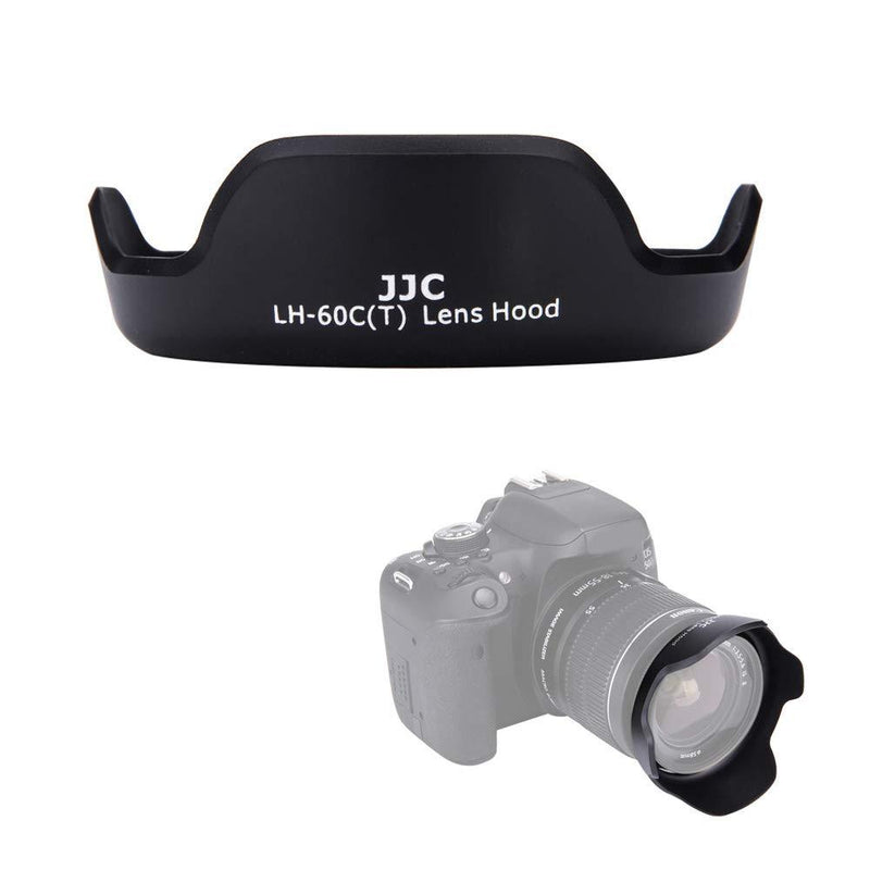 JJC EW-60C Dedicated Reversible Lens Hood Shade for Canon EOS 2000D 1300D 1200D Rebel T7 T6 T5 T4i T3i T2i Camera with Kit Lens Canon EF-S 18-55mm f/3.5-5.6 is II,Replace OEM Canon EW-60C Lens Hood Canon EW-60C Replacement