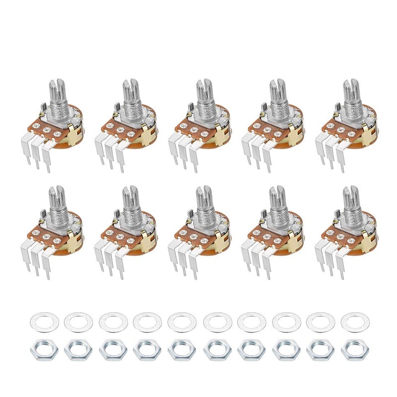 [AUSTRALIA] - uxcell WH148 Potentiometer with Switch 50K Ohm Variable Resistors Single Turn Rotary Carbon Film Taper 10pcs 