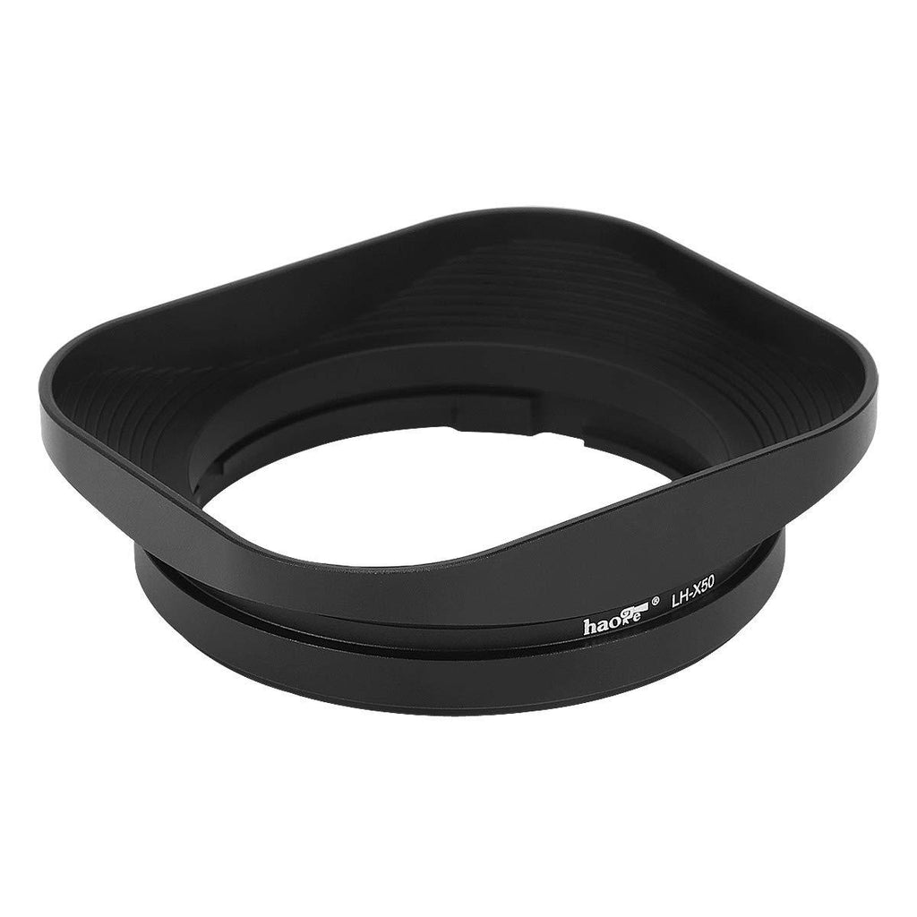 Haoge LH-X50 Bayonet Square Metal Lens Hood for Fujifilm Fuji Fujinon XF 50mm F2 R WR Lens on X-Pro2 X-Pro1 X-T2 X-T1 X-T20 X-T10 X-E2S X-A5 X-A20 X-E3 X-H1