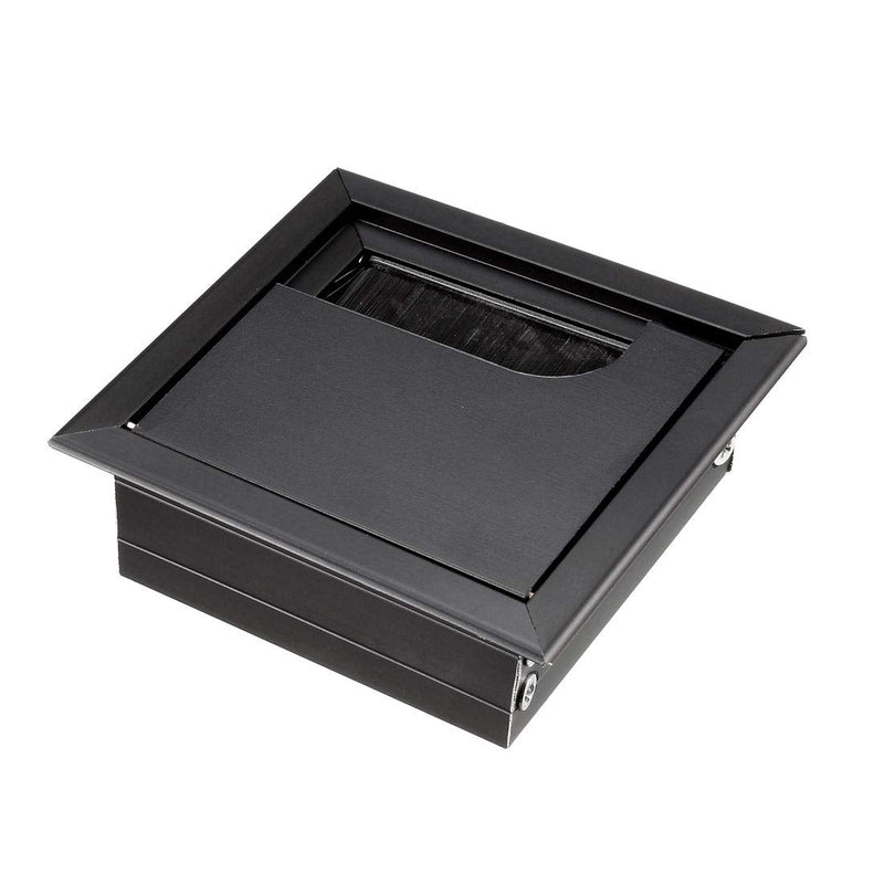 [AUSTRALIA] - uxcell Cable Hole Cover, 69mm x 69mm Aluminum Alloy Desk Grommet for Wire Organizer Black 