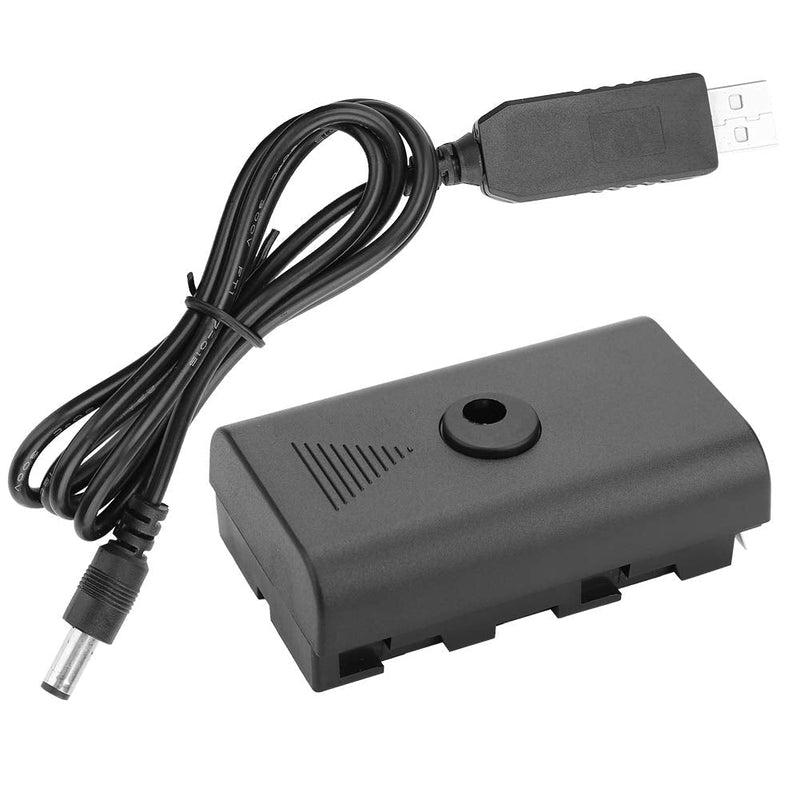 V BESTLIFE Dummy Battery Coupler with USB Cable for All Brands of Camera Lamps, Compatible for Products That use F550, F570, F770, F750, F970, F990 Batteries.