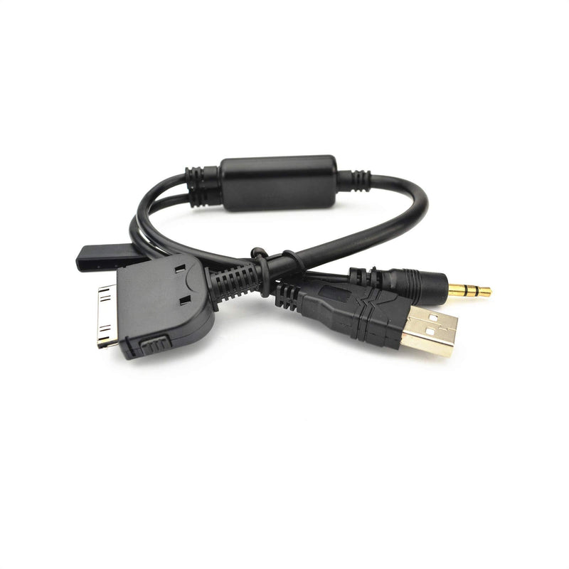 Car AUX Y Cable Compatible for,Aux Music Interface to 3.5mm Male Jack & Adapter Cord for Pod