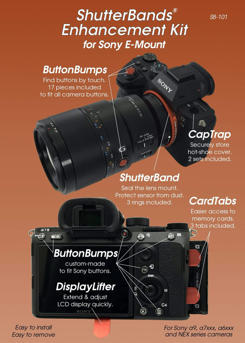 [AUSTRALIA] - ShutterBands Enhancement Kit - 5 Accessories for use with Sony E-Mount Cameras 
