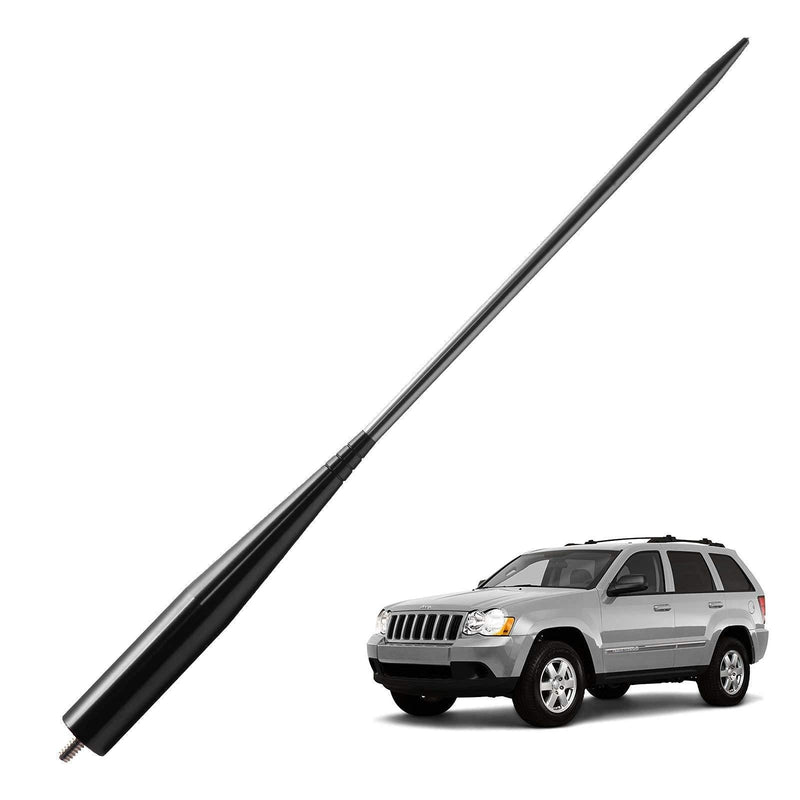 JAPower Replacement Antenna Compatible with Jeep Grand Cherokee 1993-2010 | 13 inches-Black Titanium Black Titanium