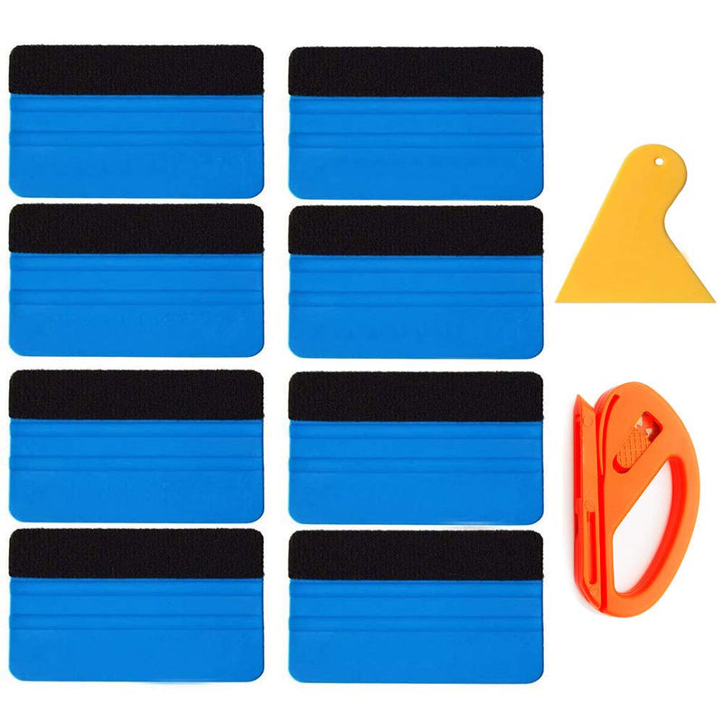 8 Pack Felt Squeegee Wrapping Tool, 4'' Inch Premium Scratch-Proof Decal Vinyl Wrap Squeegee Handy Tools for Vinyl Installation, Scrap Booking, Wall Decals
