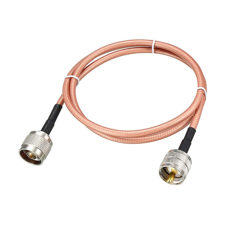 uxcell Low Loss RF Coaxial Cable Connection Coax Wire RG-142 N Male to PL-259 UHF Male 120cm