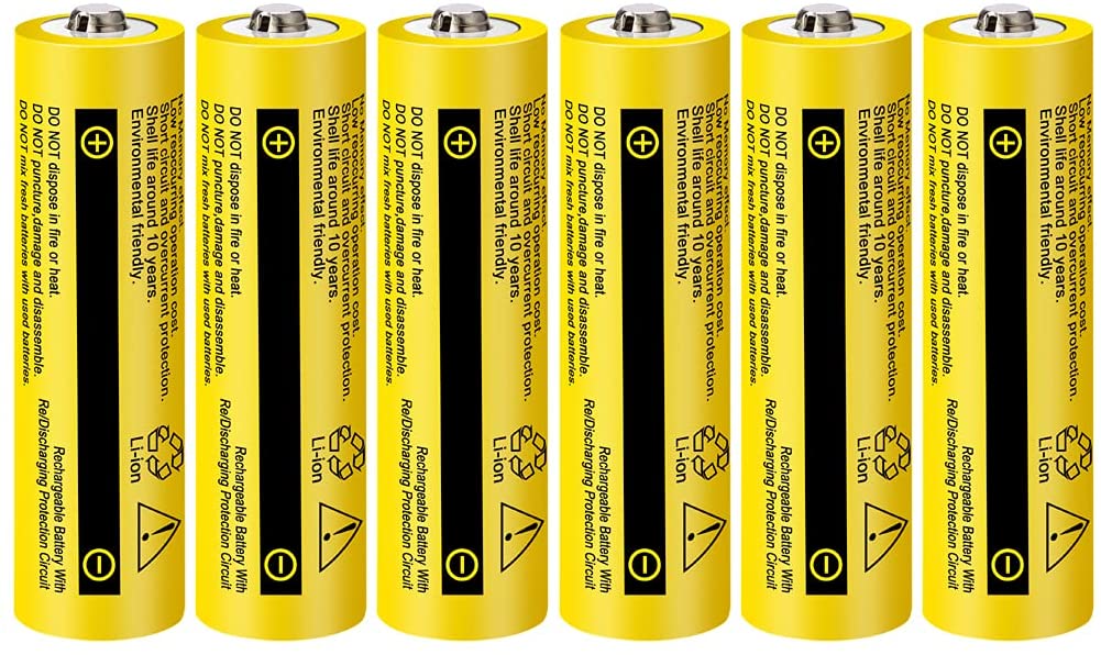 6PCS 3.7V 9900mAh Rechargeable Battery+Batteries Charger
