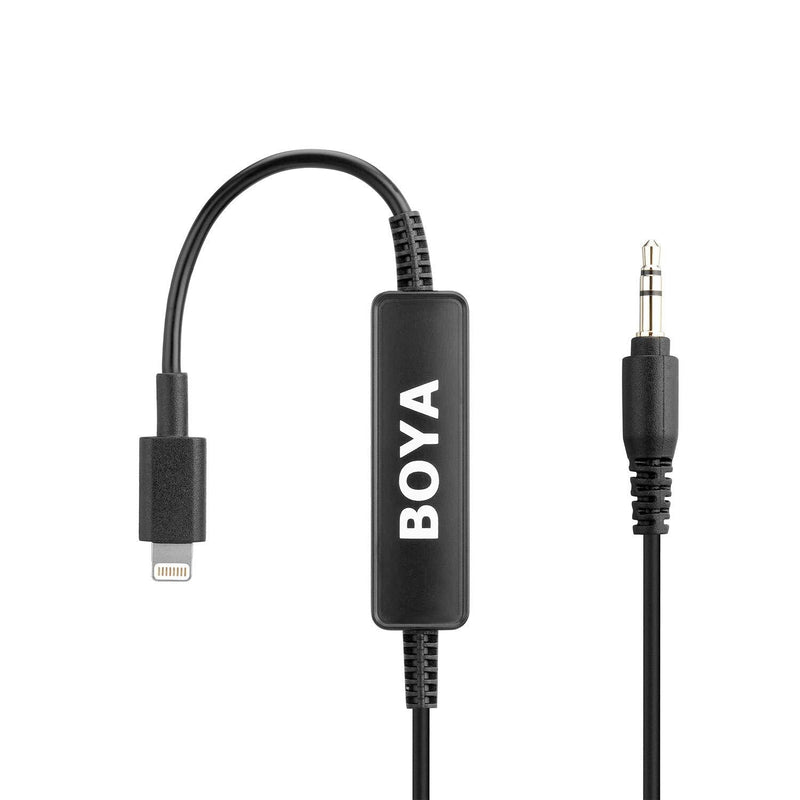 [AUSTRALIA] - 3.5mm TRS to Lightning Connector Audio Cable, BOYA Microphone Adapter for by-MM1, WM8 PRO, UM48C, UWMIC9, WM4 PRO Wireless Mic for iPhone 11 X 8 8 Plus 7 7plus 6 6s iPad Air Mini YouTube Video Live Lightning to TRS 